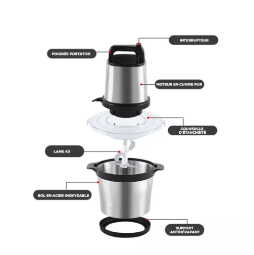 Foutou Mixeur - Mixez facilement et rapidement la banane, la graine et la viande