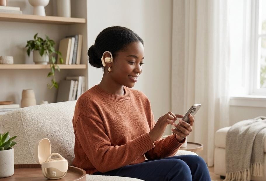 Communiquez dans toutes les langues avec des écouteurs traducteurs connectés M62 - Traducteur vocale intelligent avec IA