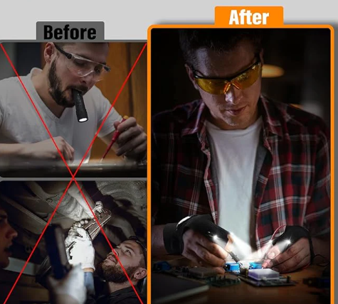 Gants Led Lumineux Pour Dépannage Multifonctions (1 paire)