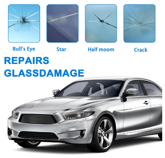 Mothinessto kit de réparation de liquide pour vitres de voiture Kit de Mothinessto kit de réparation de liquide pour vitres de voiture Kit de
