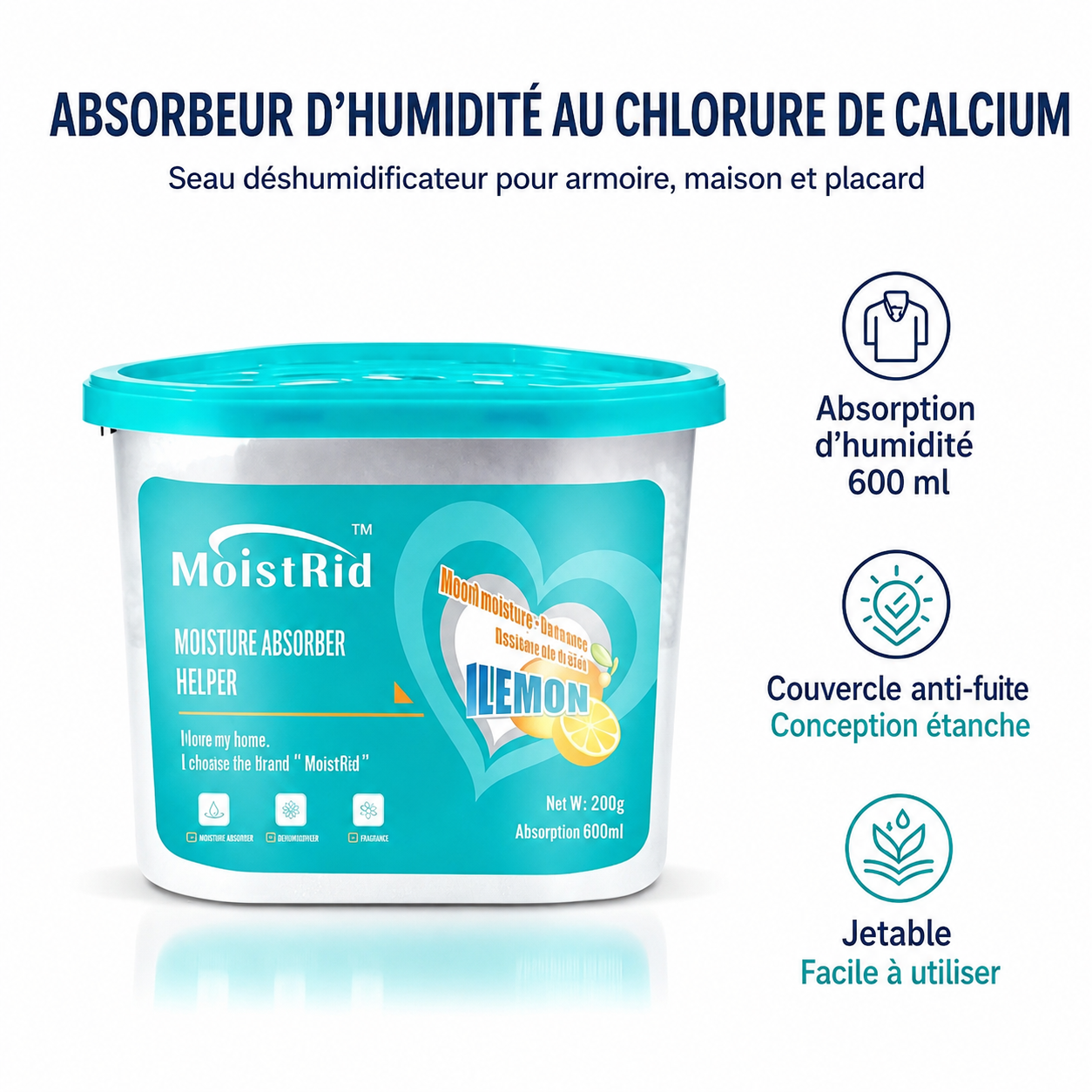 Déshumidificateur - Absorbeur d'humidité et moisissures