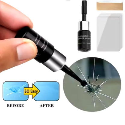 Kit de Réparation de Pare-Brise Professionnel, Vitres, Verres fissurés