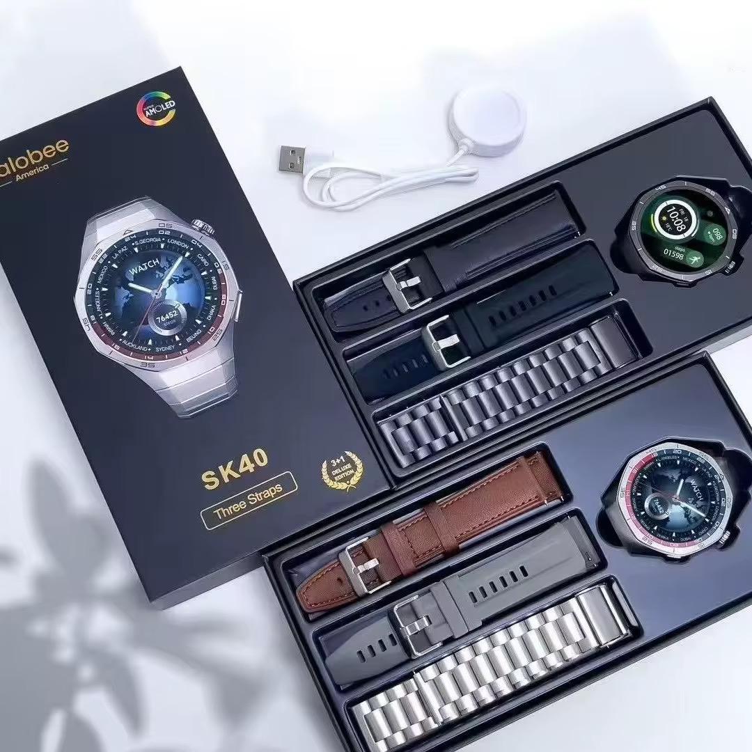 Montre Connectée Premium SK40 - Élégance & Performance en Un Seul Coffret