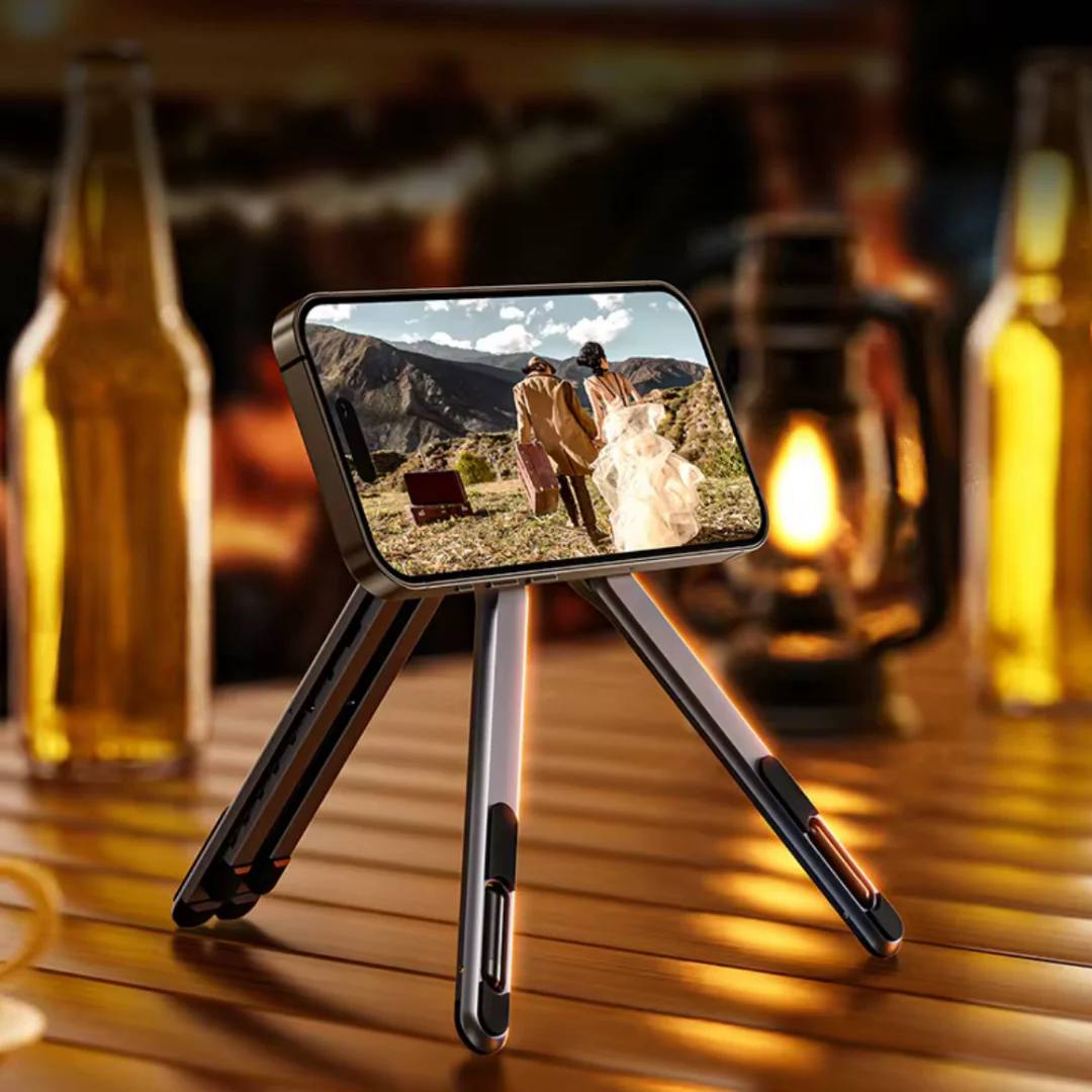 Stand Pro – Support magnétique pliable 4-en-1 en alliage d’aluminium Pliable & Design Premium