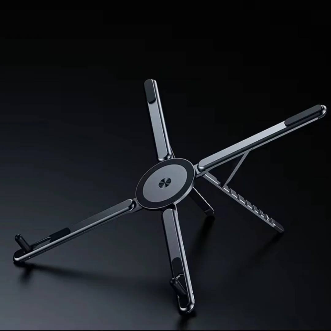 Stand Pro – Support magnétique pliable 4-en-1 en alliage d’aluminium Pliable & Design Premium